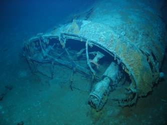 Aft funnel on seabed